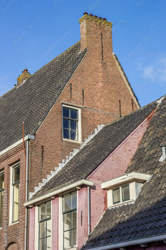 Old houses in the historical center of Franeker