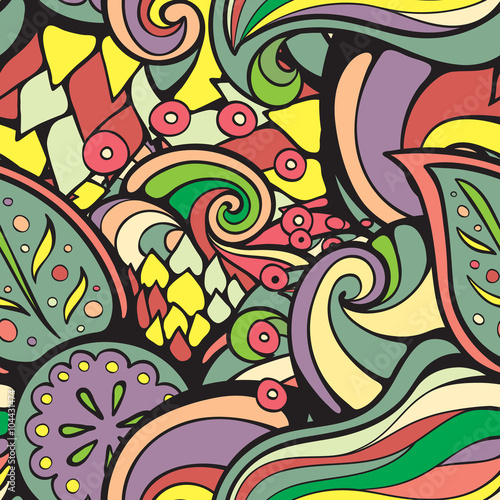 Vector doodle pattern. Abstract doodle pattern hand drawn for textile design, web design, wallpapers and backgrounds. Paisley template.