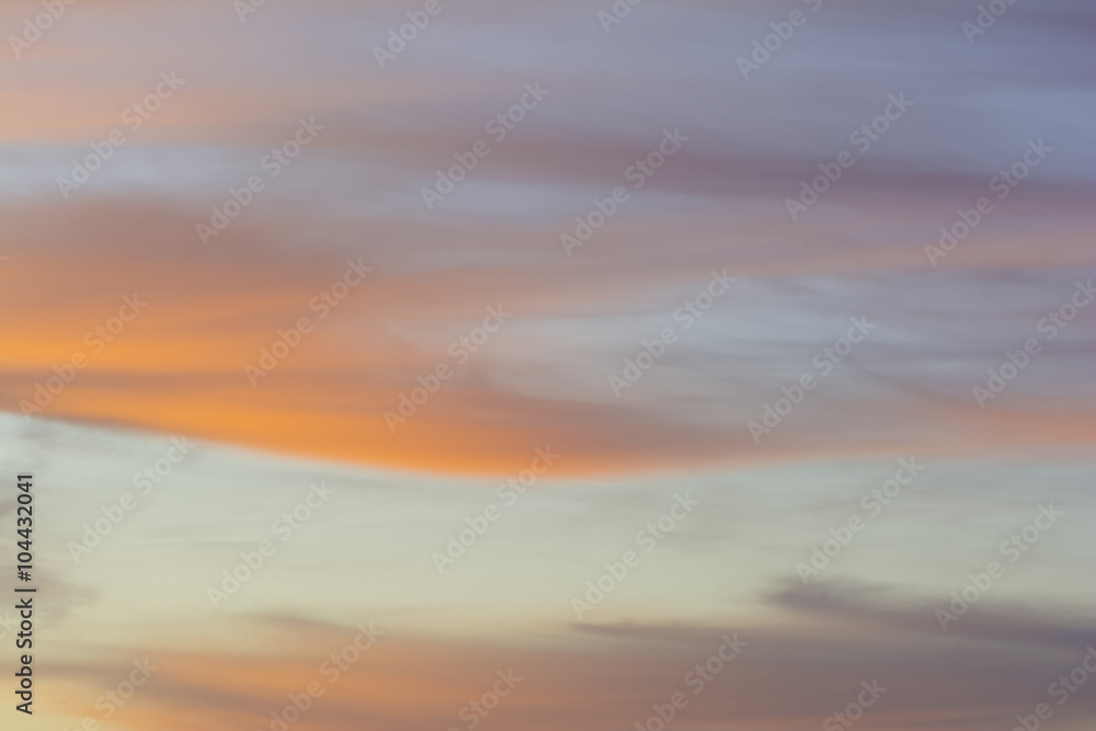 Background - Whispy Clouds at Sunset