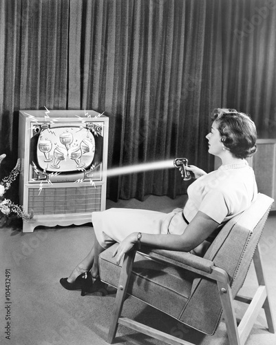 Foto Early Zenith remote control TV set, June 1955