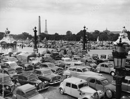 Traffic jam in Paris France 