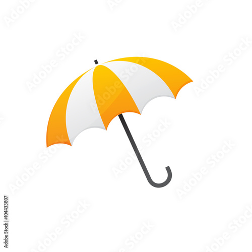 yellow white umbrella