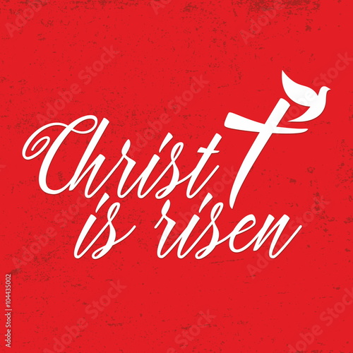 Biblical illustration. Christ is risen. Happy Easter