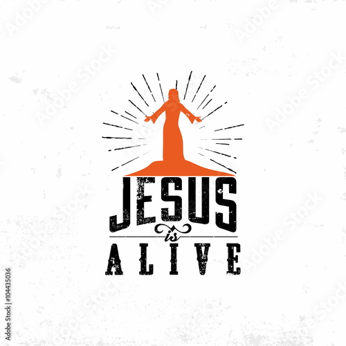 Biblical illustration. Jesus is alive. Easter