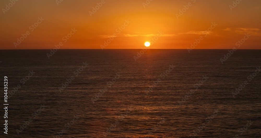 Sunset Ocean Timelapse / The sun setting or rising above the ocean on a mostly clear day with minimal clouds. Sunset Ocean Timelapse / The sun setting or rising above the ocean on a mostly clear day with minimal clouds.