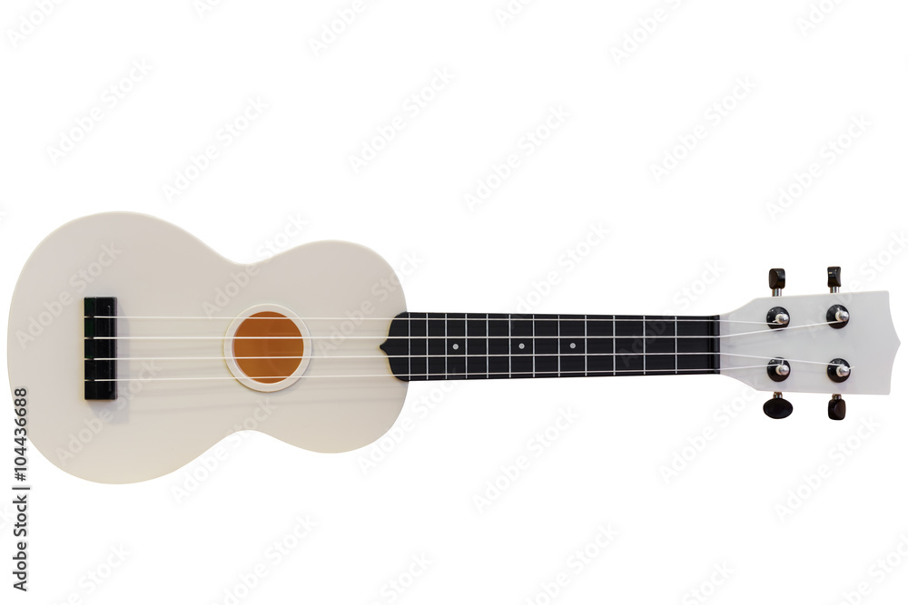 Acoustic guitar isolated on a white background