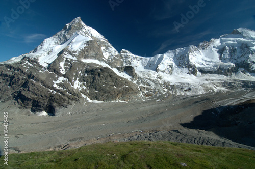 Matterhorn and Dent d'Herens in the swiss alps photo