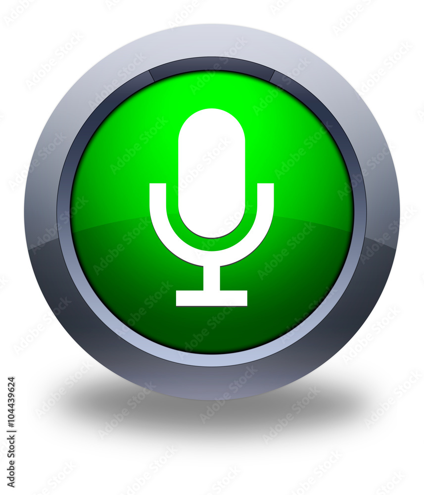 Icône Bouton Internet Microphone Icône Bouton Internet Microphone