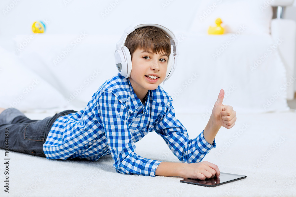 Kid enjoying leisure time Kid enjoying leisure time