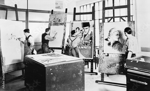 Men at a drawing class  photo