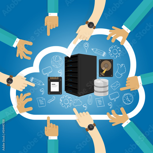 IaaS Infrastructure as a service shared hosting hardware in the cloud storage database server  virtualization 