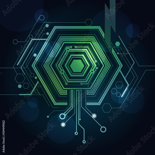 Graphic of technological theme
