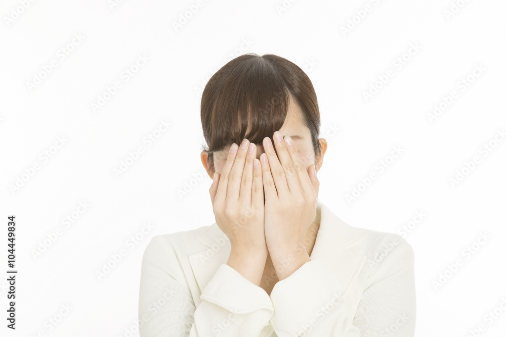 見ざる、聞かざる、言わざる シリーズ 「見ざる」 女性 見ざる、聞かざる、言わざる シリーズ 「見ざる」 女性