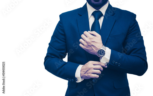 Professional businessman in a white background 