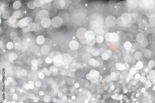 Gray ray bokeh glitter defocused lights abstract background.