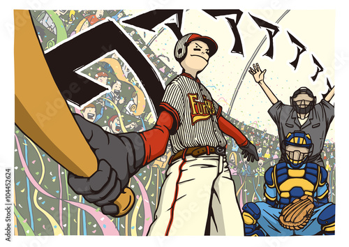 プロ野球開幕のイメージイラスト