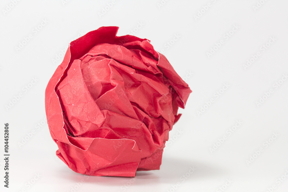 red paper balls on gray background
