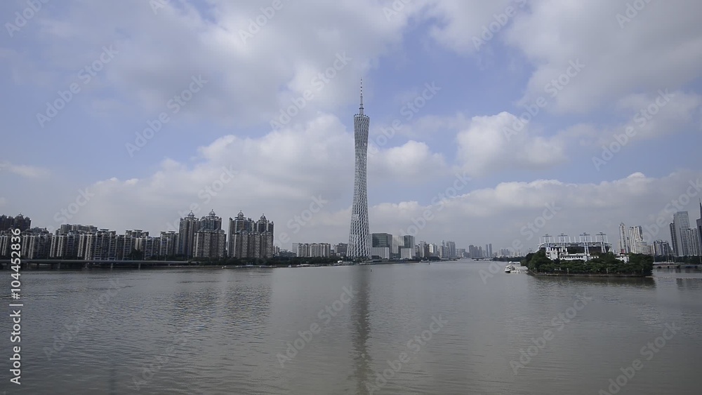 Guangzhou city scenery,skyline,urban road and office buildings Guangzhou city scenery,skyline,urban road and office buildings