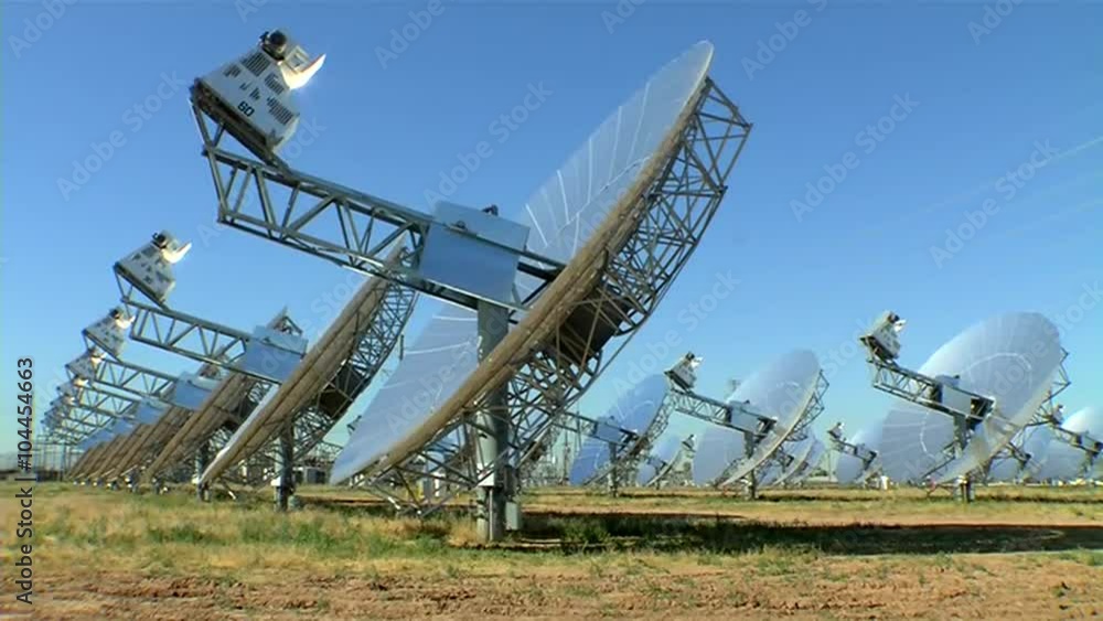 Various shots of a solar dish farm. Various shots of a solar dish farm.