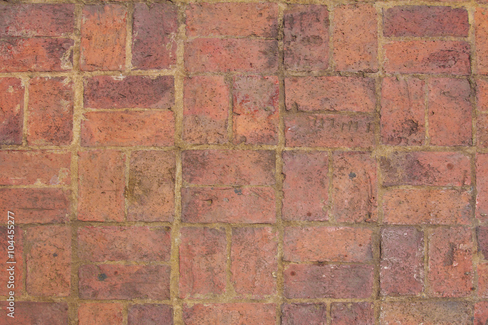 brick floor in the temple thailand brick floor in the temple thailand