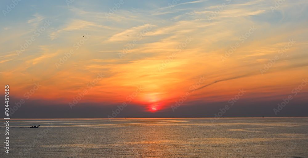 Fototapeta premium Sunrise - Adriatic sea