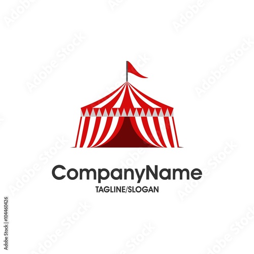 circus tent logo icon Vector