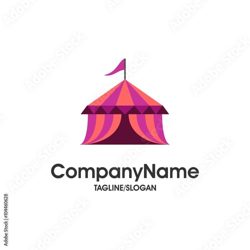 circus tent logo icon Vector
