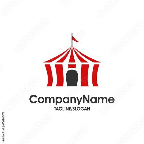 circus tent logo icon Vector