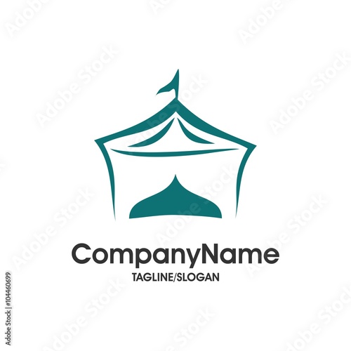 circus tent logo icon Vector
