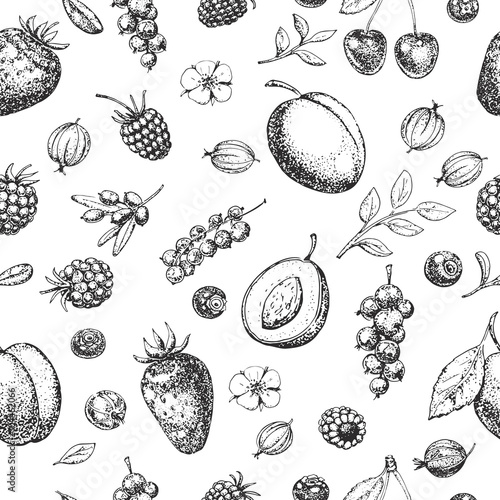 Seamless vector hand drawn pattern