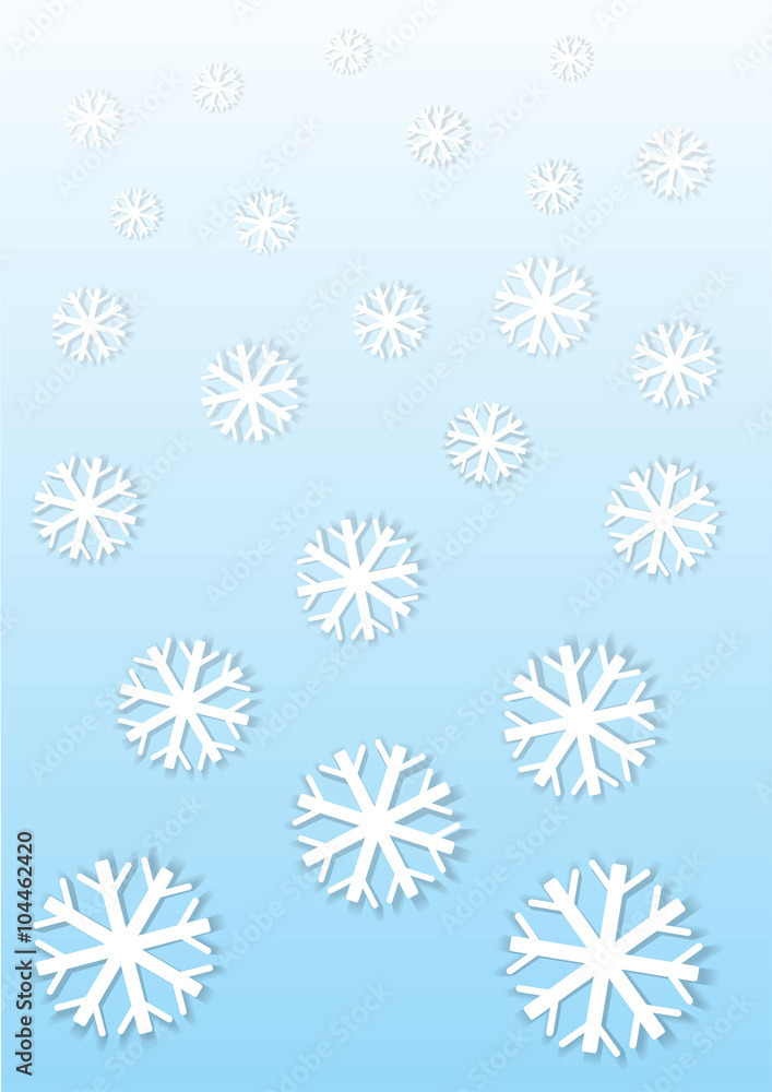 abstract vector background with paper snowflakes