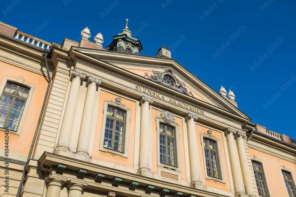 Facade of The Swedish Academy in Stockholm.