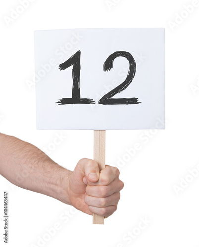 Sign with a number, 12