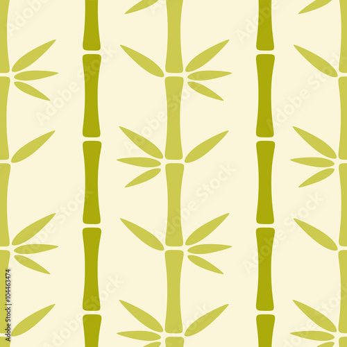 Seamless pattern with bamboo trees 
