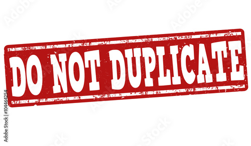 Do not duplicate stamp