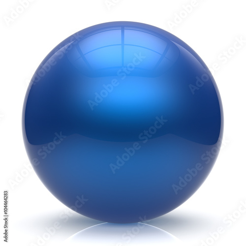 Sphere button ball blue round basic circle geometric shape