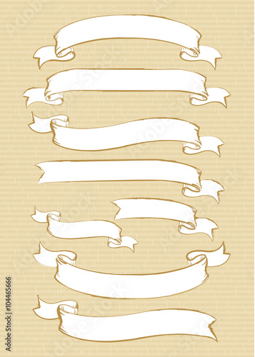 Hand drawn ribbon Vector
