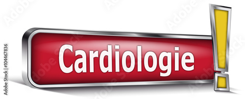Cardiologie sur panneau rouge