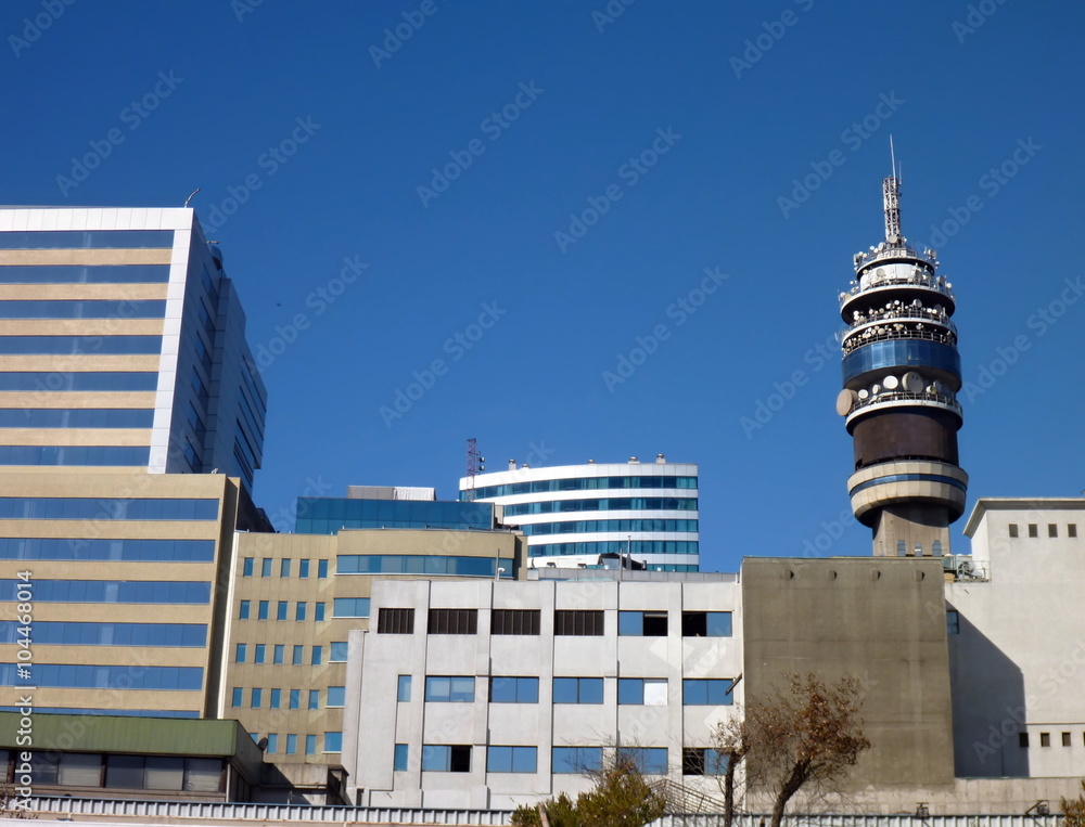 modern city buildings panorama in santiago de chile modern city buildings panorama in santiago de chile