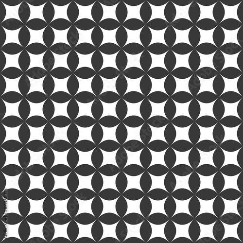Seamless monochrome shape pattern