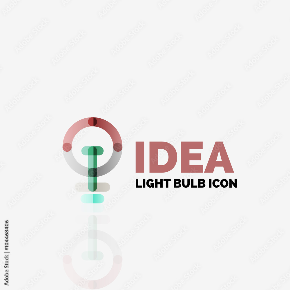 Logo, vector light bulb abstract linear geometric business icon. Idea concept Logo, vector light bulb abstract linear geometric business icon. Idea concept