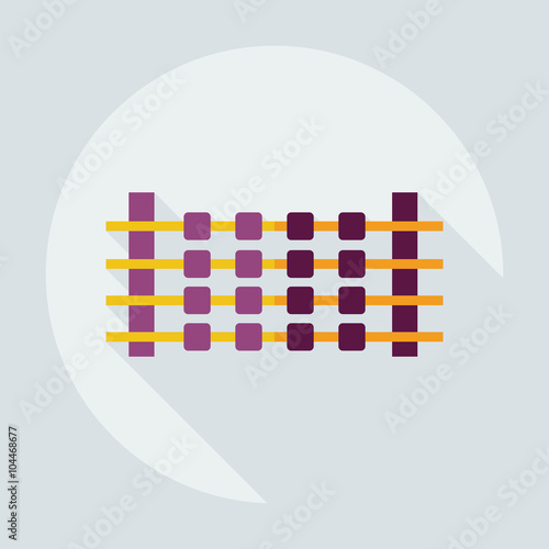 Flat modern design with shadow icons shashlik