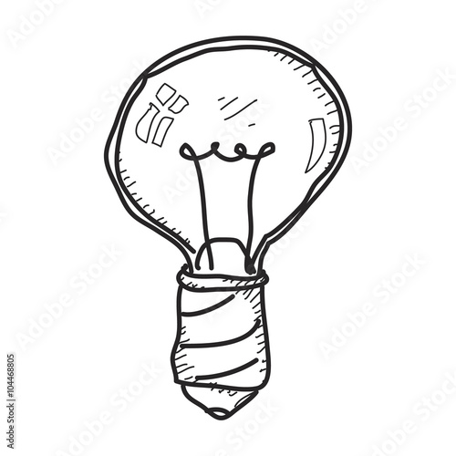 Simple doodle of a lightbulb