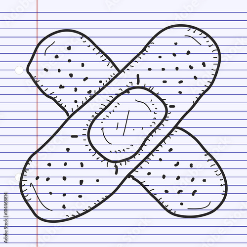 Simple doodle of a plaster