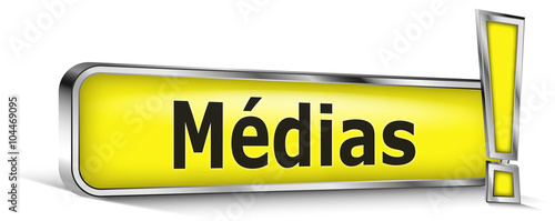 Médias sur panneau jaune