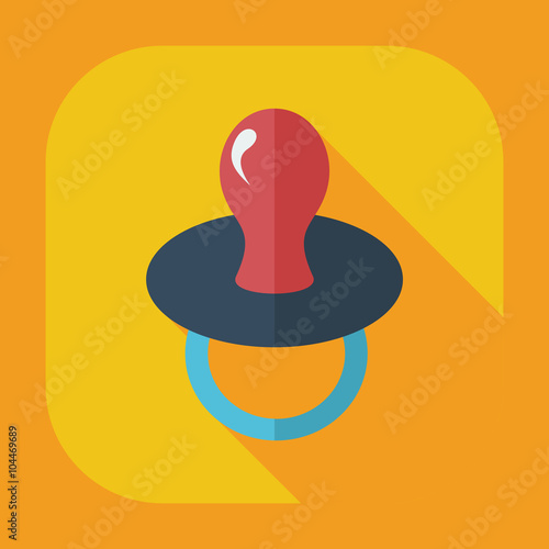 Flat modern design with shadow icons soother