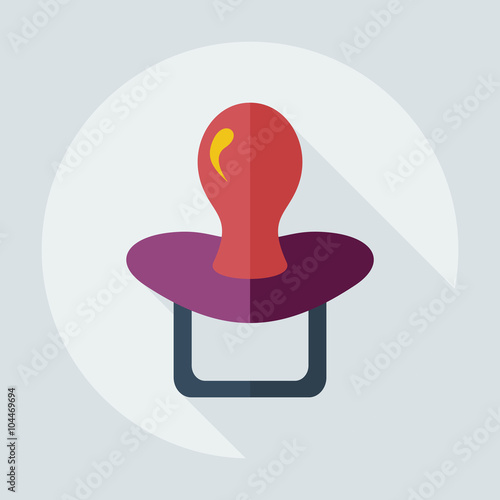 Flat modern design with shadow icons soother