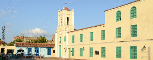 Vászonkép Colonial San Juan de Dios square at Camaguey