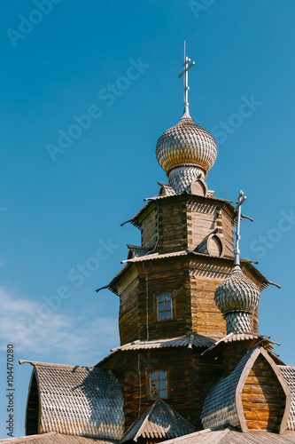 Detail of Church of Transfiguration in Old Russian Town of  Suzd photo