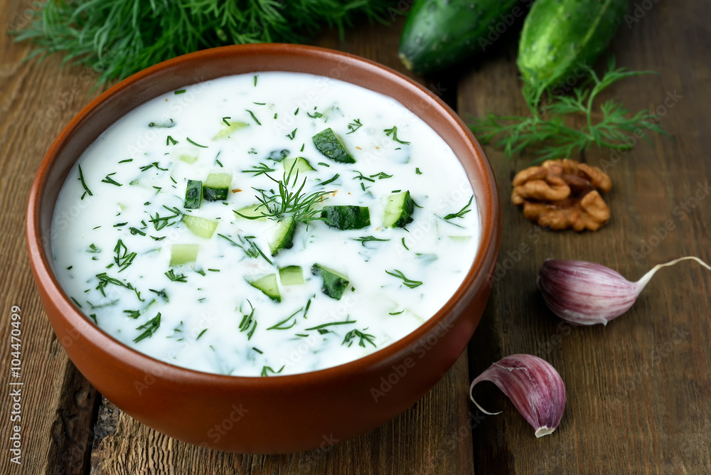 Cold soup with yogurt Cold soup with yogurt